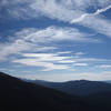 Interesting sky to the south toward Lime Ridge with Mt Peck at the left, viewed from Monarch Ridge.