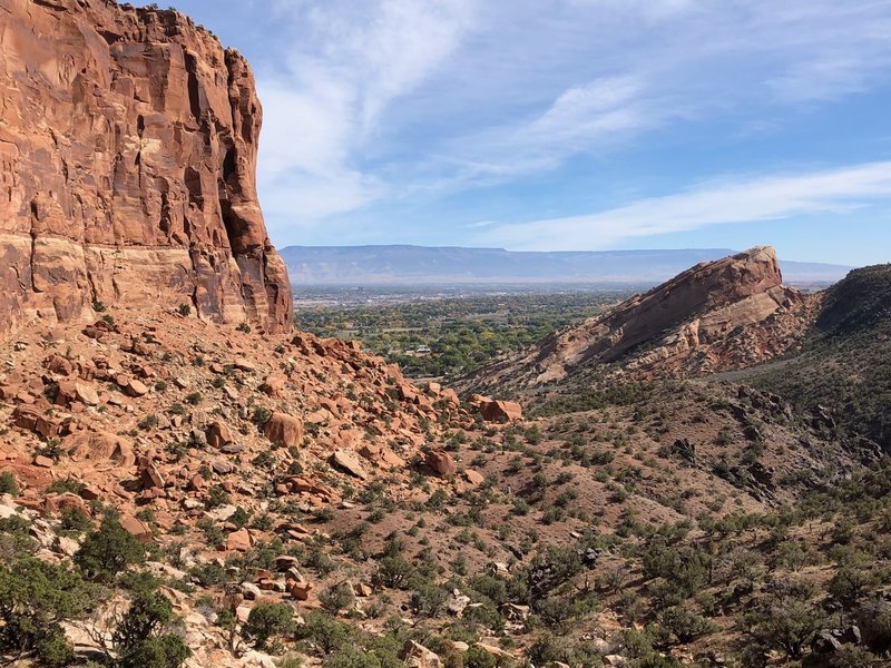 View east towards Redlands near the completion of the Wedding Canyon and Monument Valley loop