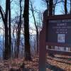 Sign at the summit of Pinnacle Mountain.