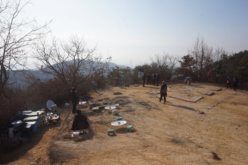 Refreshments for sale at top of Achasan Mt.