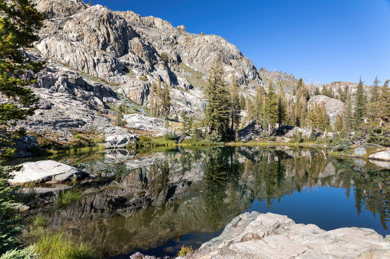 Reflections in the mirror like ponds around Holcomb Lake.