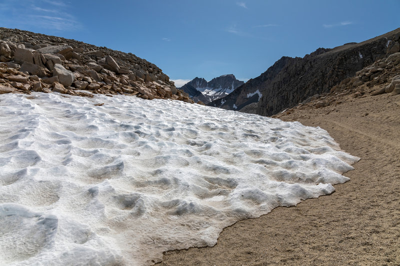 The last snow on Mono Pass.