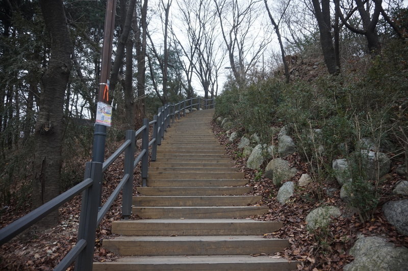 Section 8 of the Seoul Trail at Jangmi Park, taken on 10th of December 2020