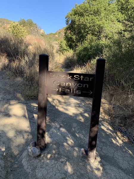 Black Star Falls sign