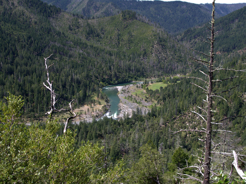 The Illinois River and Pine Flat from the Illinois River Trail.