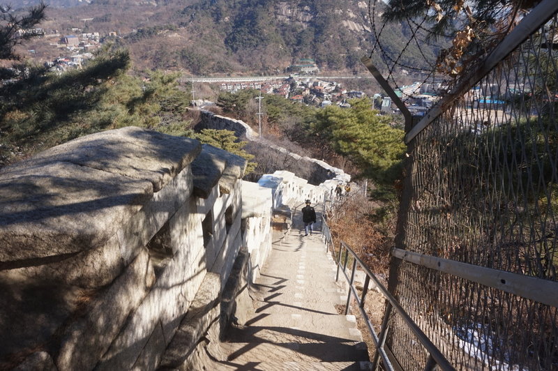 .Seoul City Wall Trail towards Changuimun gate