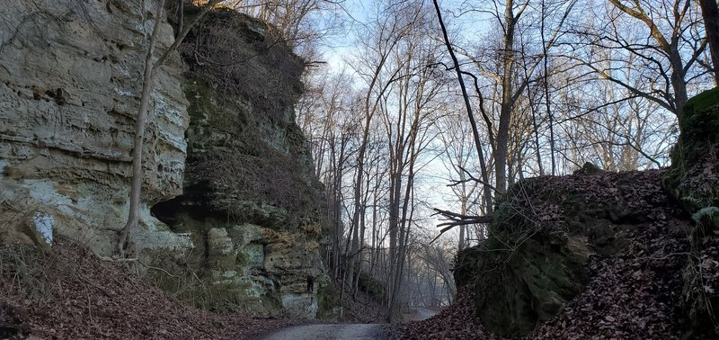 Sandstone bluffs along the White River