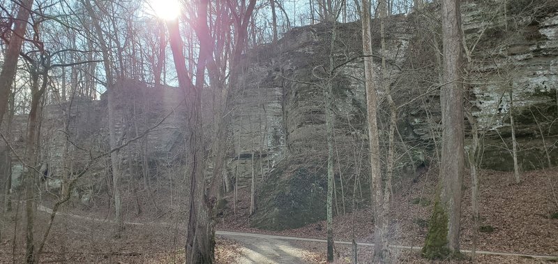 Sandstone bluffs along the White River