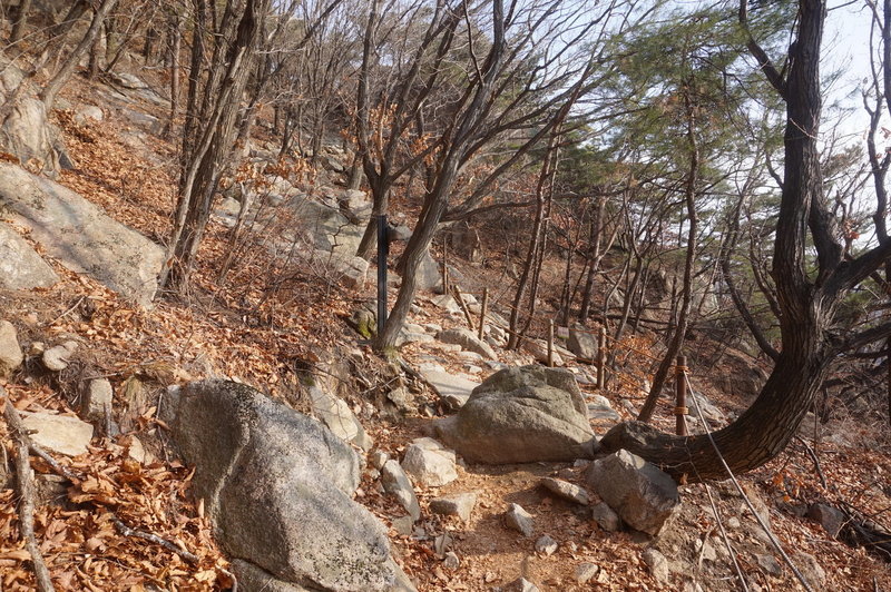 Bukhansan Traverse towards Hyangnobong Peak.