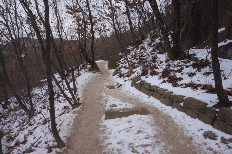 Bukhansan Traverse below Bibong Peak.