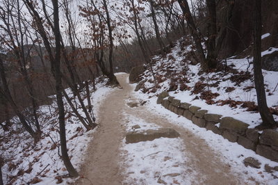 Bukhansan Traverse below Bibong Peak.