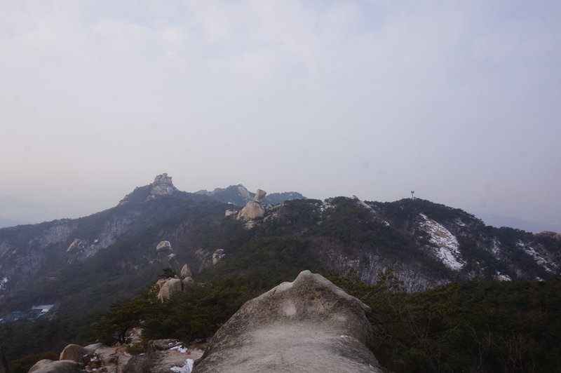 Looking back to Samobawi Roack and Hyangnobong Peak