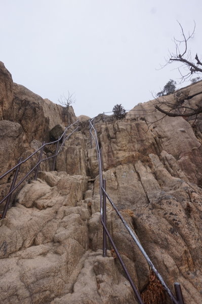 Bukhansan Traverse below Munsubong Peak.