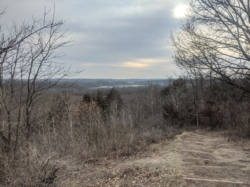 Overlook of Whitewater and Rice Lakes.