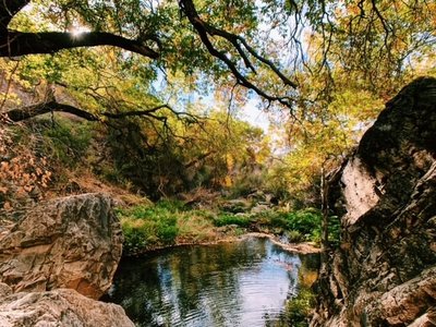 Cattail Falls lower pools in December.