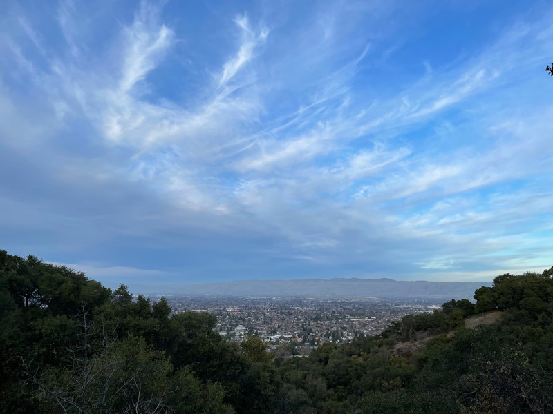 The view of the South Bay Area from the Santa Rosa Trail.