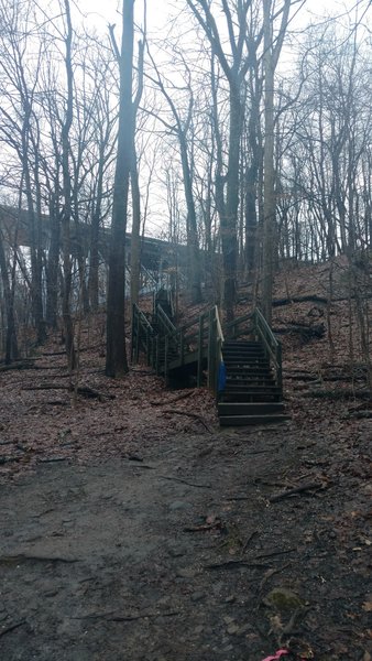 Stairs along the highbridge.