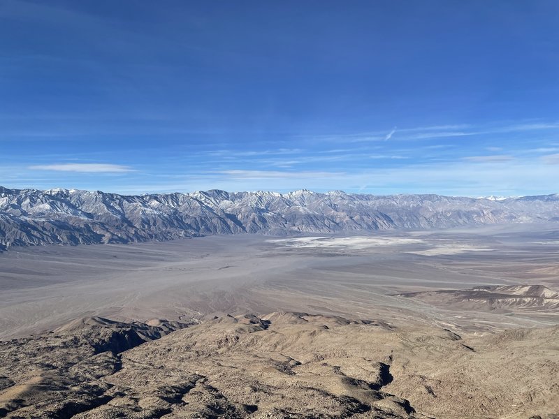 The Saline Valley and the Nelson Range to the west.