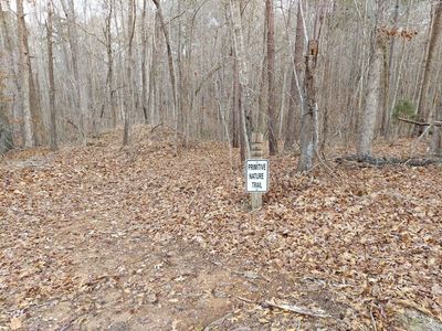 Entrance to the trail by the boat ramp.