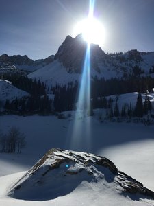 Beautiful sunrise at Lake Blanche