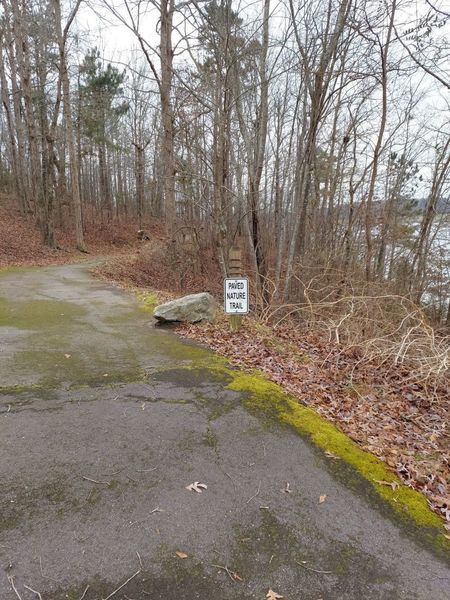 Entrance to the trail by the boat ramp.