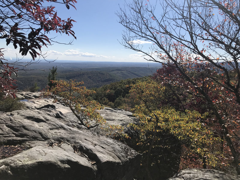 Autumn view of Grassy Cove from Southern Overlook.