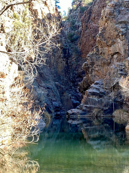 View from the bottom. Careful on the descent, the scree is extremely loose, but the payoff is fantastic.