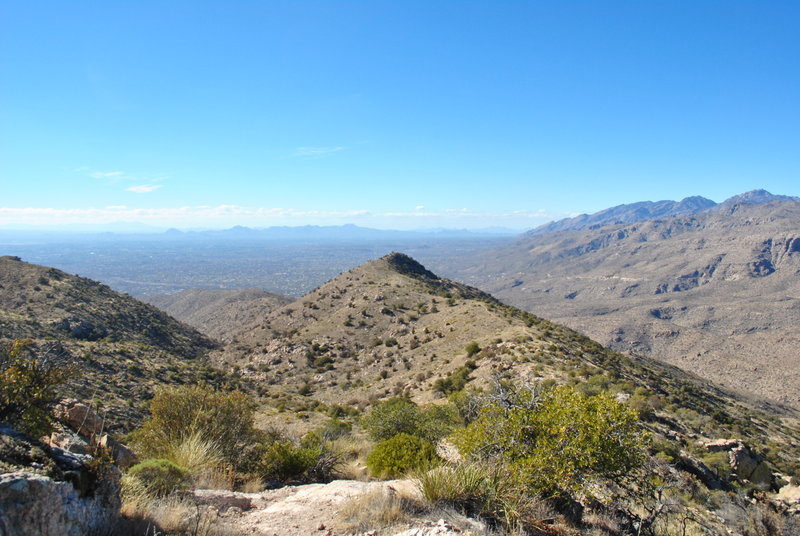 view back west almost to top of hill.