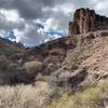 Butte above hot springs.