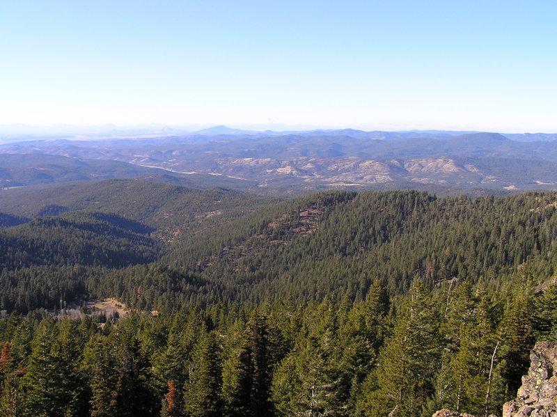 View west from Lookout Mountain summit.