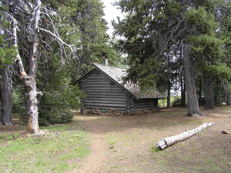 Snow shelter near Lookout Mountain.