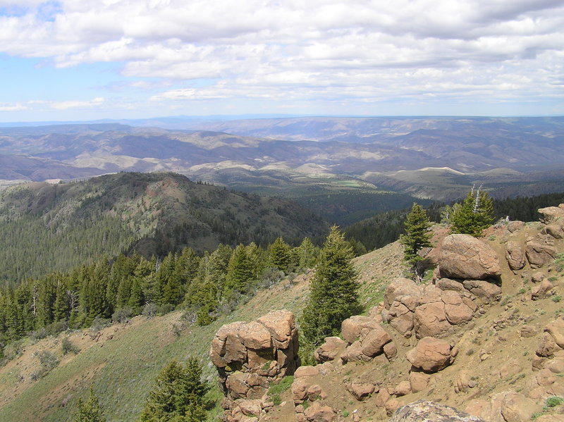 View north from Spanish Peak summit