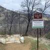 Sign at the trailhead.