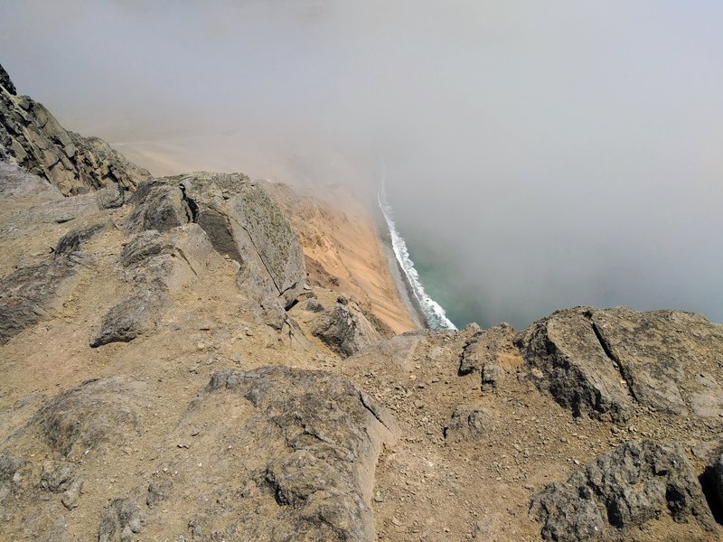 Looking down from the summit