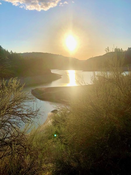 Sunset over the lake