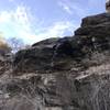 Bridal Wreath Falls: just a strong trickle on this day.