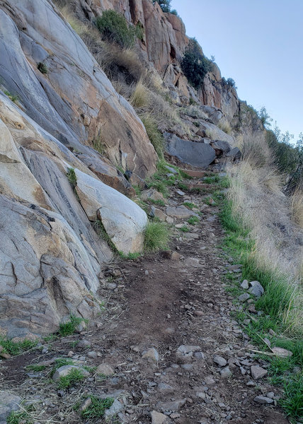 One of the easier spots on Climber's Loop.