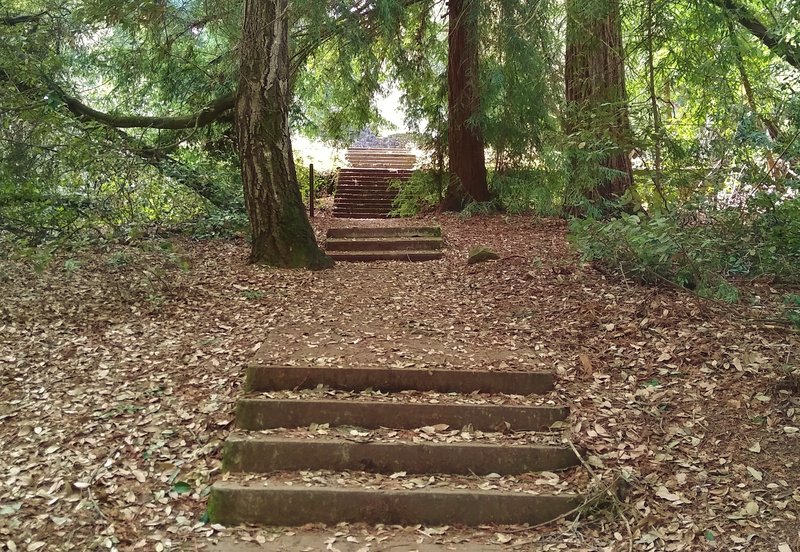 Historic stairs up to the vacation home of Henry Miller, a land and cattle baron in the mid to late 1800s.