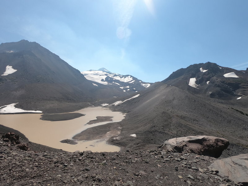 North and Middle Sister and Little Brother from Collier Cone rim.