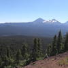 North Sister, Little Brother, Middle Sister and The Husband (L-R) from Scott Mtn.