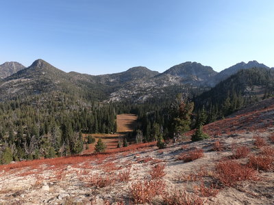 View east along trail