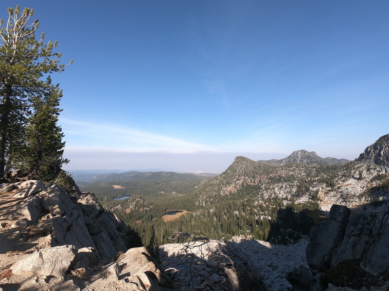 View of the lakes (Anthony back left, Black back right and Hoffer nearest).