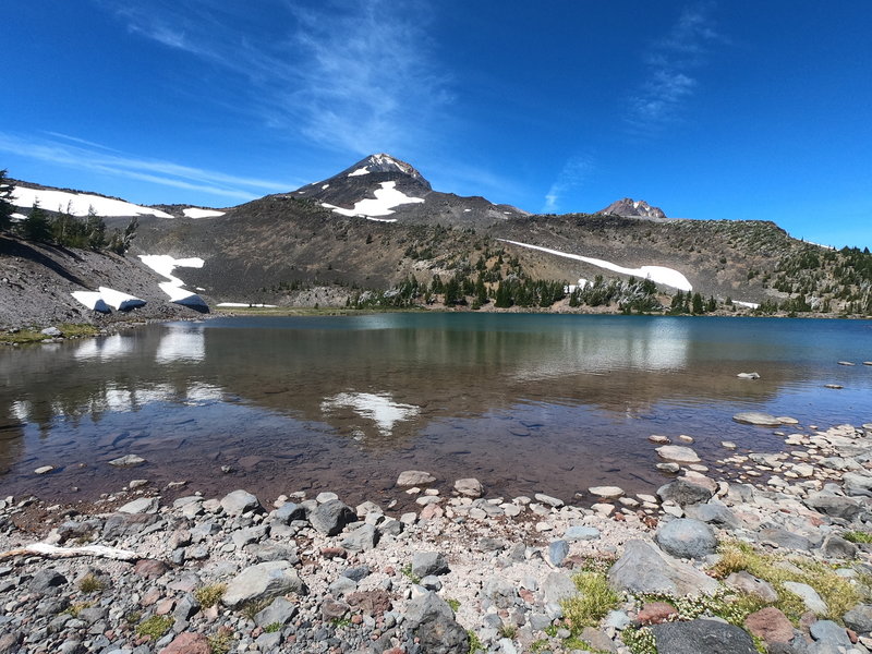 Middle and North Sister from Camp Lake