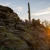 Sunset light from the rocks below Tanque Verde.