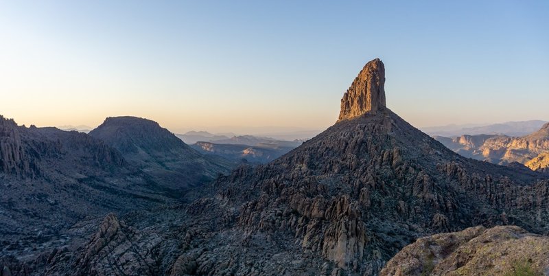 Sunset over Weavers Needle.