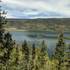 View of the lake from higher up on the trail.