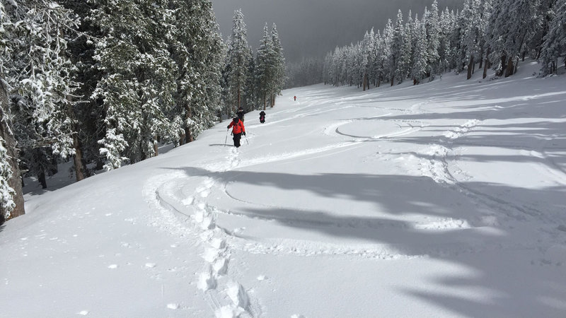 Just below the summit of Deception Peak