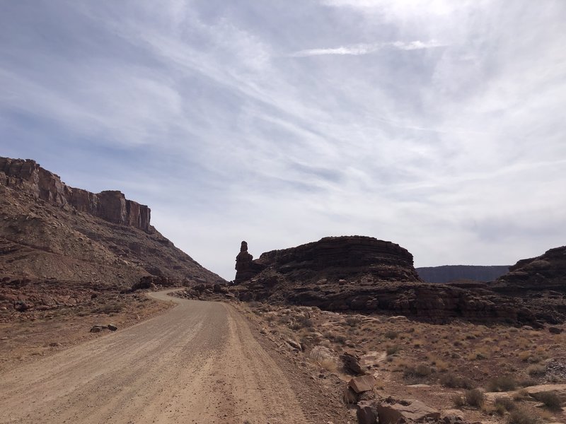 At about mile 5, after the rock climbing area, the canyon widens a lot.