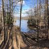 Passing an inlet along the trail.