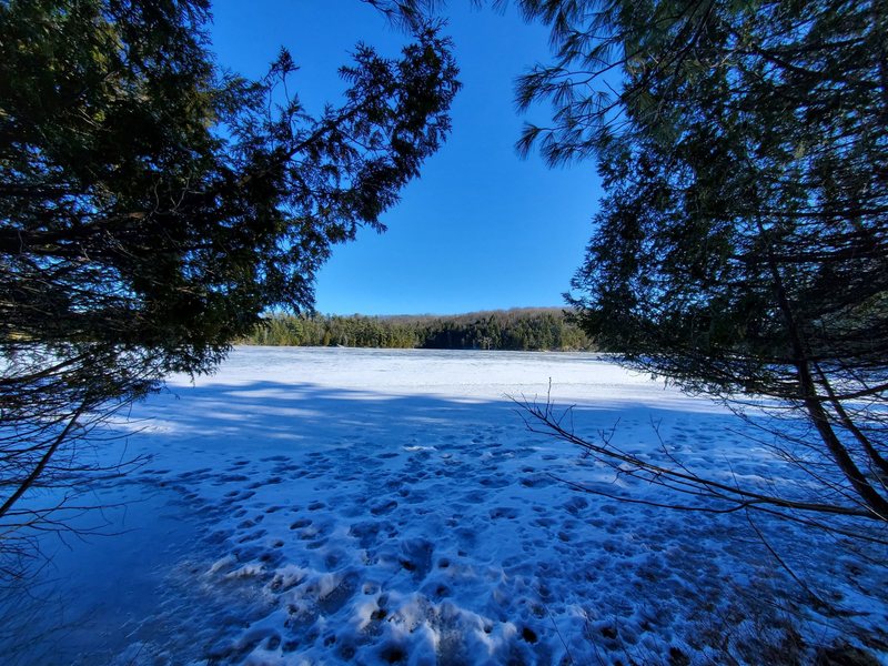 Frozen Gould Lake in early March.